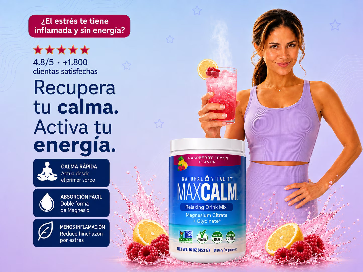 MAX CALM Magnesio - Calma para tu Cuerpo y Mente