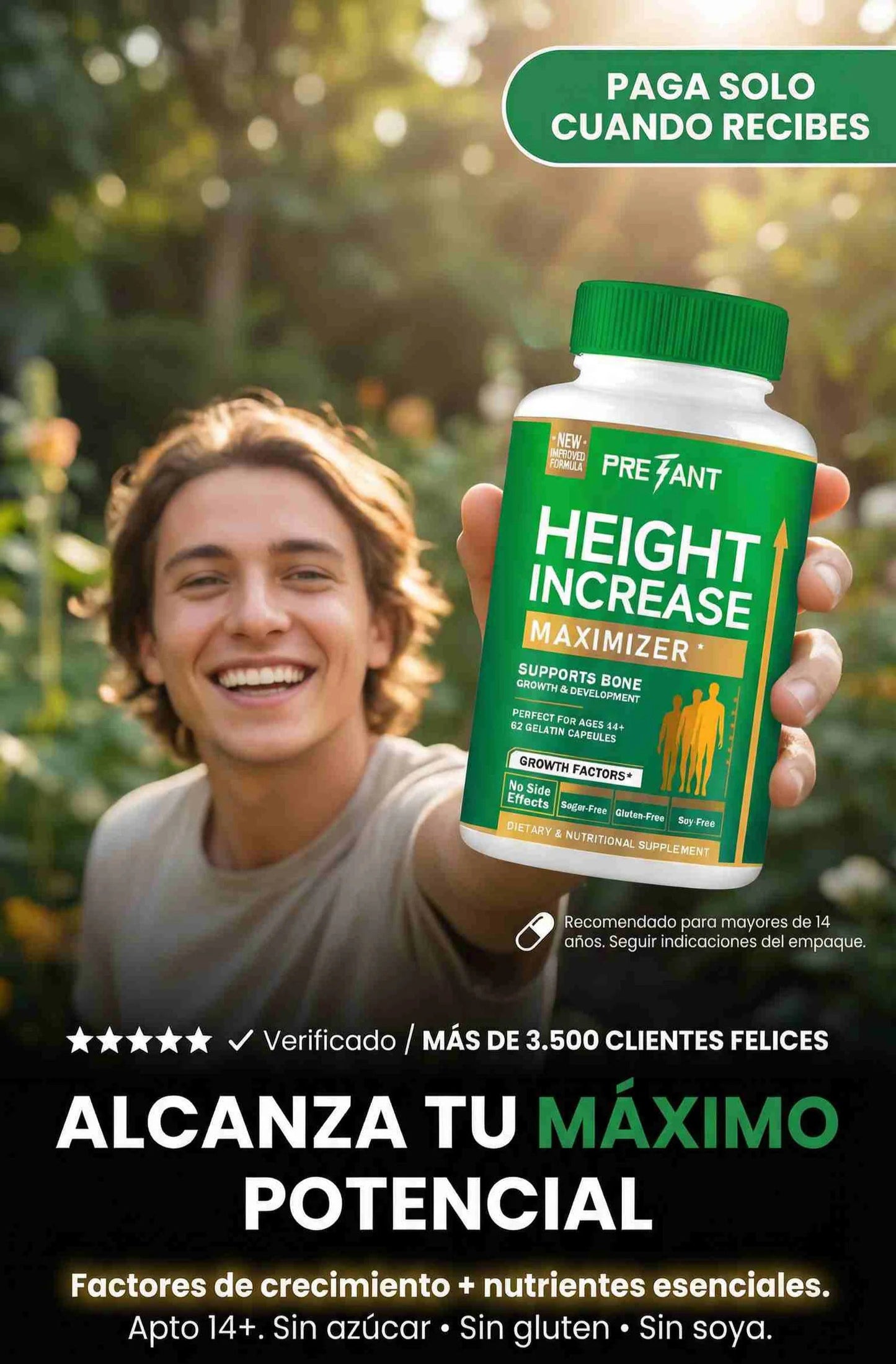 PRETANT Height Increase Maximizer - Potencia tu Estatura Natural