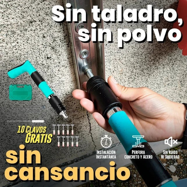 Pistola Neumática Fijación Clavos Acero